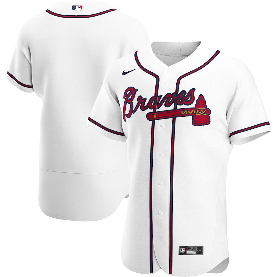 Mens Atlanta Braves Nike White Home Authentic Team MLB Jerseys->los angeles angels->MLB Jersey